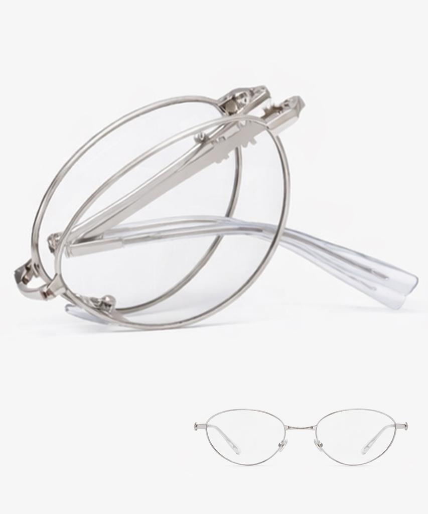 Likkeullou Rc Stainless Steel Epoca F Folder Glasses Silver