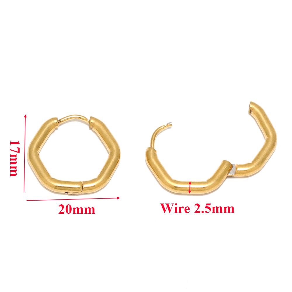 10pcs 304 Stainless Steel Heart Hoop Earrings Wholesale Triangle Women Earring Men Punk Hiphop Gifts Huggie Fashion Jewelry DIY