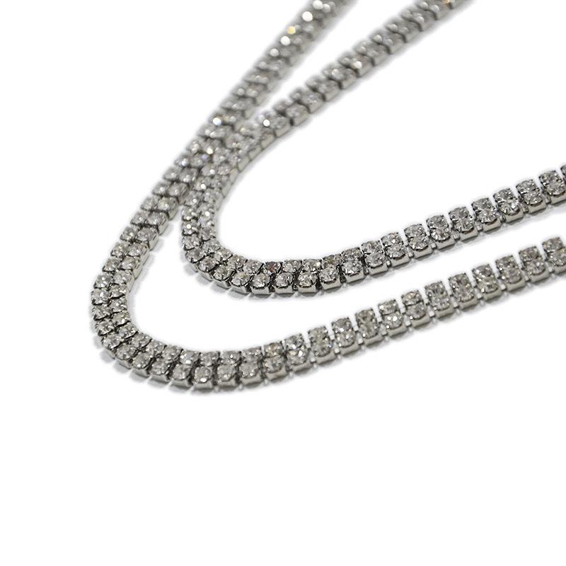 European & American Rhinestone-Embellished Women's Thin Waist Belt for Bridal Dresses