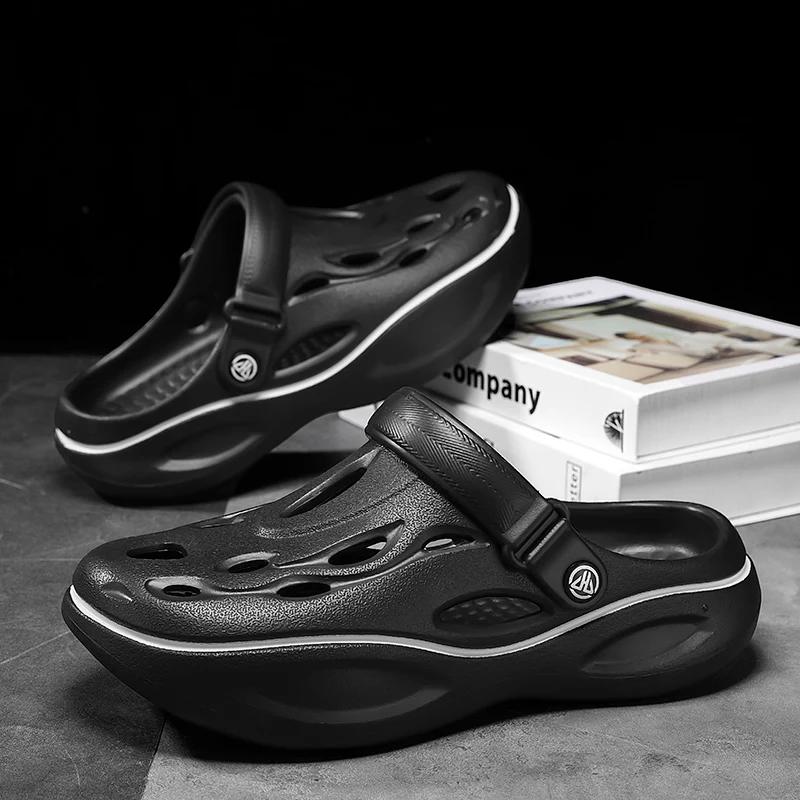 Fashion 2025 Men Shoes Slippers Men Garden Flat Sandals Platform Sandals Man Summer Sandals Male Sneakers Outdoor Flip Flops Home Clogs