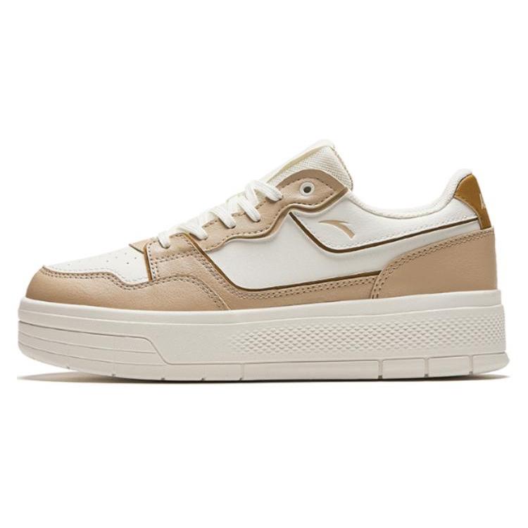 

new Anta Life Collection Durable Breathable Low Top Skateboard Shoes Women s Beige Brown 38