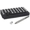 36Pcs Leather Stamp Pattern Number Alphabet Punch Carving 1Pc Handle Craft DIY Tool 3.5mm