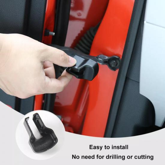 For 15-2025 Ford Mustang Black Door Limiting Stopper Buckle Protector Cover Trim