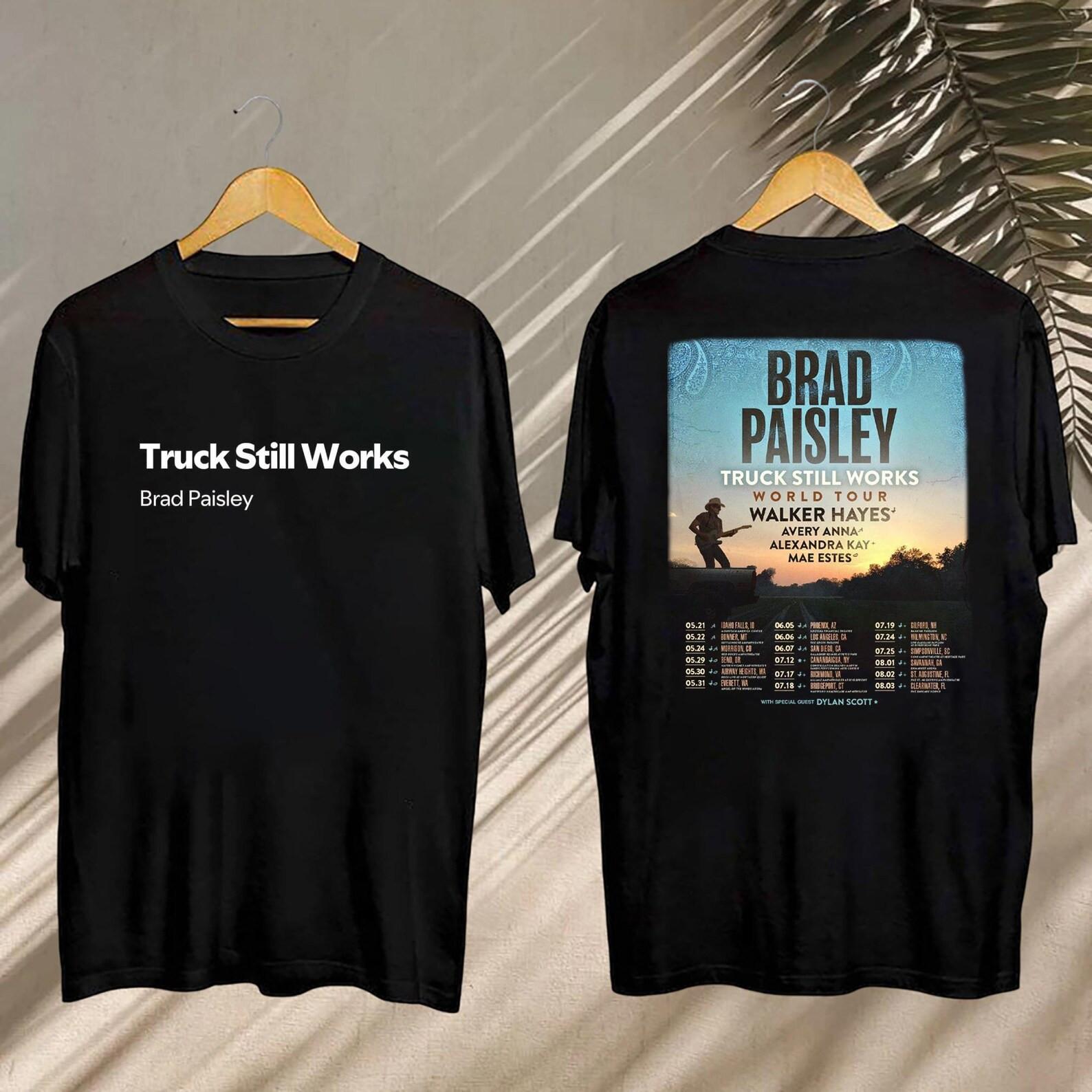 Футболка 2025 Brad Paisley Truck Still Works World Tour, Концерт Брэда Пейсли 3XL
