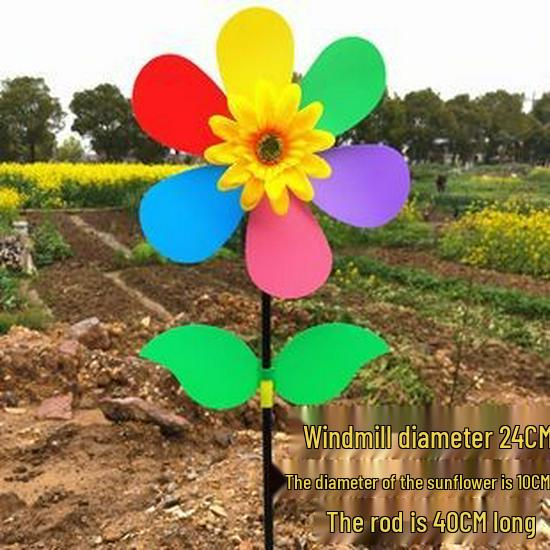 Children's Colorful Sunflower Sequin Pinwheel Toy