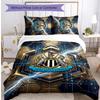 Newcastle United Football Printed 3 Pieces Bedding Set, Comfortable Skin Friendly Bedroom Duvet Cover Set