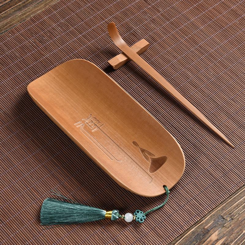 

Bamboo Tea Ceremony Three-Piece Set Tea Spoon Tea Clip Lotus Kung Fu Accessories