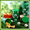 Kklolai 10 Stuks 24 Oz Plastic Voetbalbekers Herbruikbare Tumbler Met Deksel En Rietje Voetbal Verjaardagsfeest Cadeaus Voor Coach Fan Mannen Vrouwen