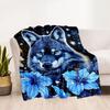 1pc Butterfly and Roses Blanket Soft Comfortable Lightweight All Season Multi Purpose Blanket Travel Camping Picnics Sofa Office Bed Living Room Gift