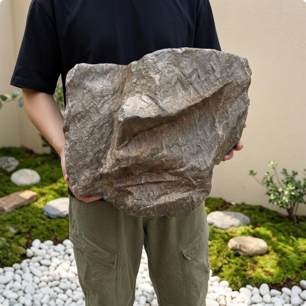 Faux Rock Textured Fake Rock Faux Stone Lightweight Fake Stone Natural for Gardeners, Courtyard, Rockery