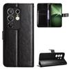 Wallet Case for Camon 19 - Leather/PU, Black, With Lanyard