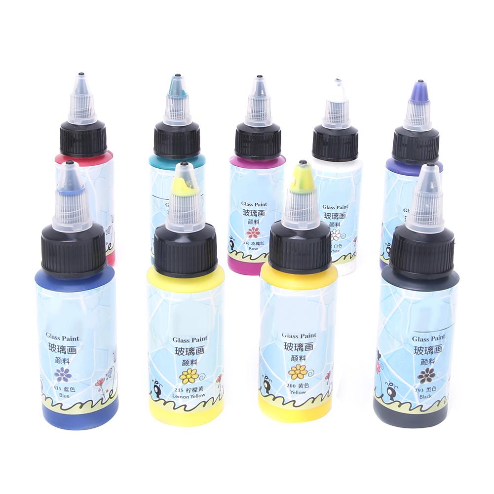 9 Colors Painting Paint Acrylic Paint Painting Pigment DIY Art Drawing SuppliesA7009 Glass Paint