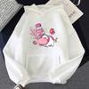 Strawberry Milk Pink Cow Hoodie Oversized Cartoon Printed Sweatshirt Women Warm Hooded Pullovers Harajuku Sweatshirts