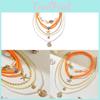 Pearl Necklace Women Layered Shell Beads Geometric Style For Autumn Winter