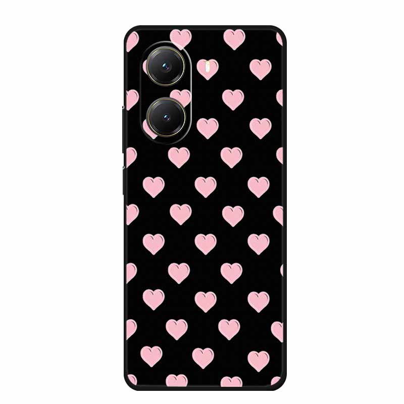 For Xiaomi POCO X7 Pro Case X7Pro 3D Relief Emboss Flowers Black Silicone Soft Back Cover Case For Redmi Turbo 4 Case Turbo4 Bag