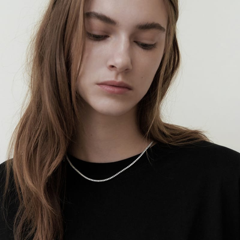 MZUU BIJOU Tennis 2mm Chain Necklace