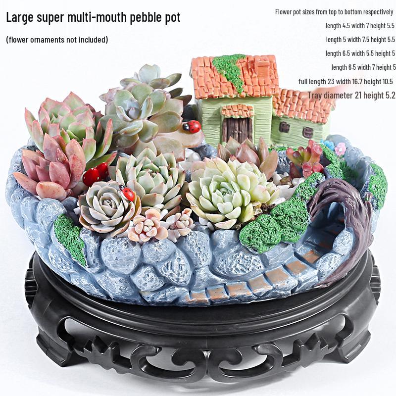 Extra-Large Hanging Succulent Pot: Multi-Diameter Micro-Landscape Decoration