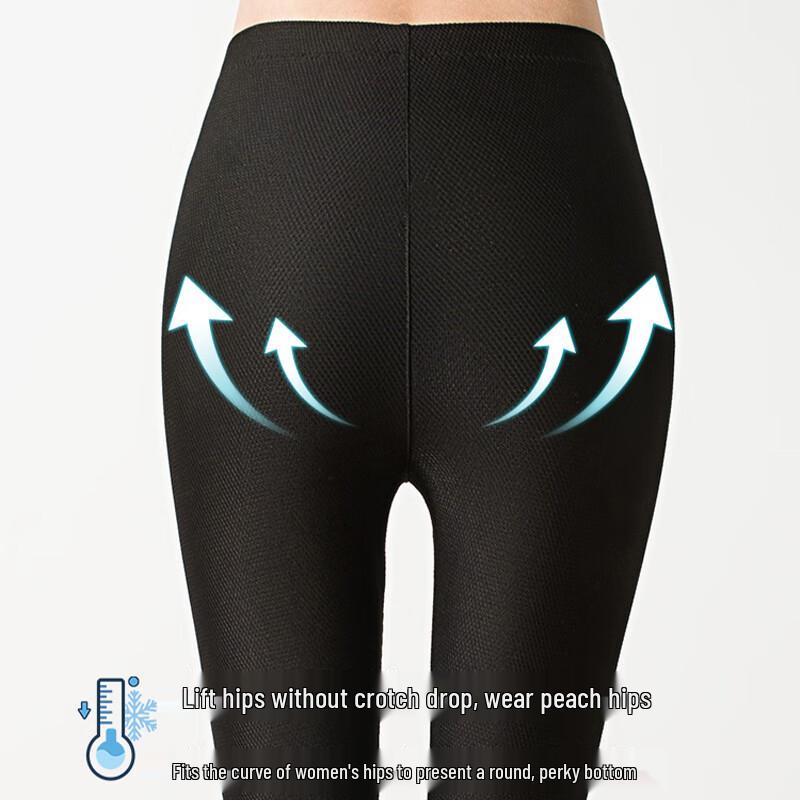 Lansha Women's Ice Silk High-Waist Cropped Leggings