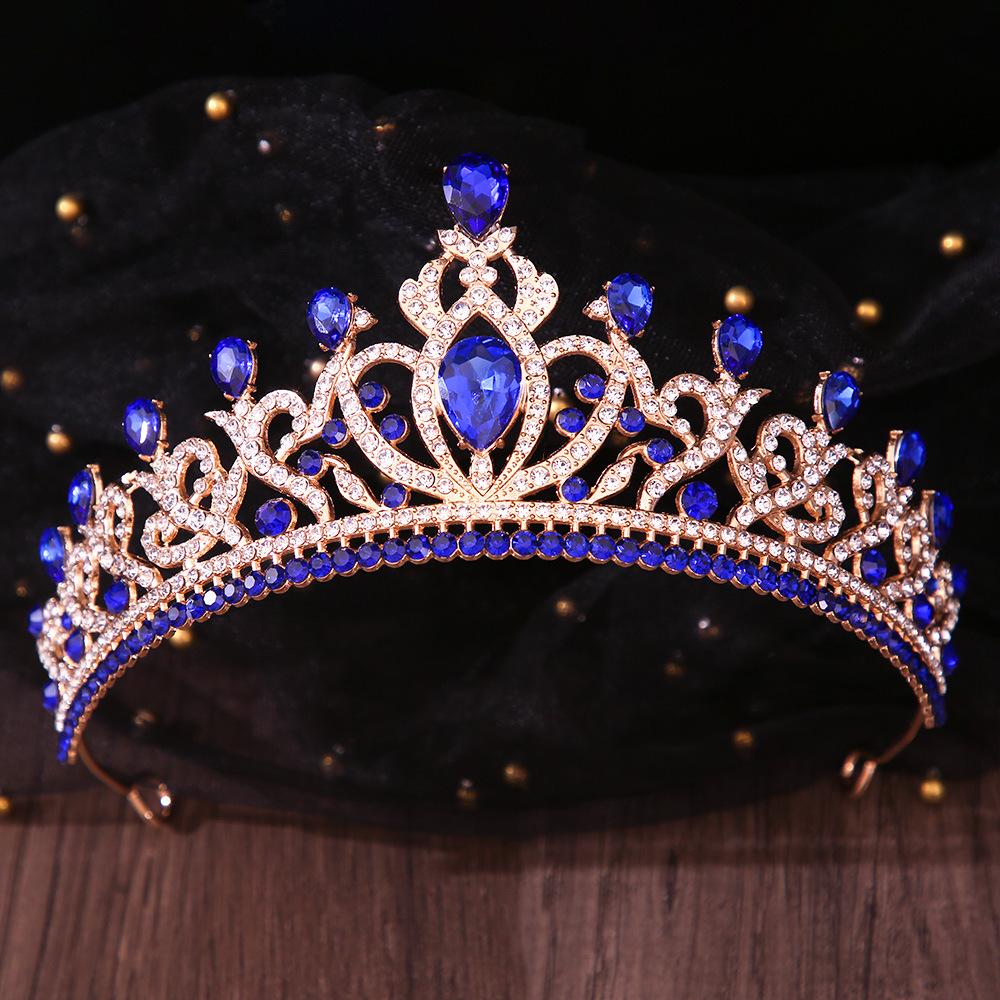 DIEZI 11 Farben Barock Luxus Opal Strass Kristall Tiara Für Frauen Hochzeitsparty Elegant Braut Braut Krone Haarschmuck