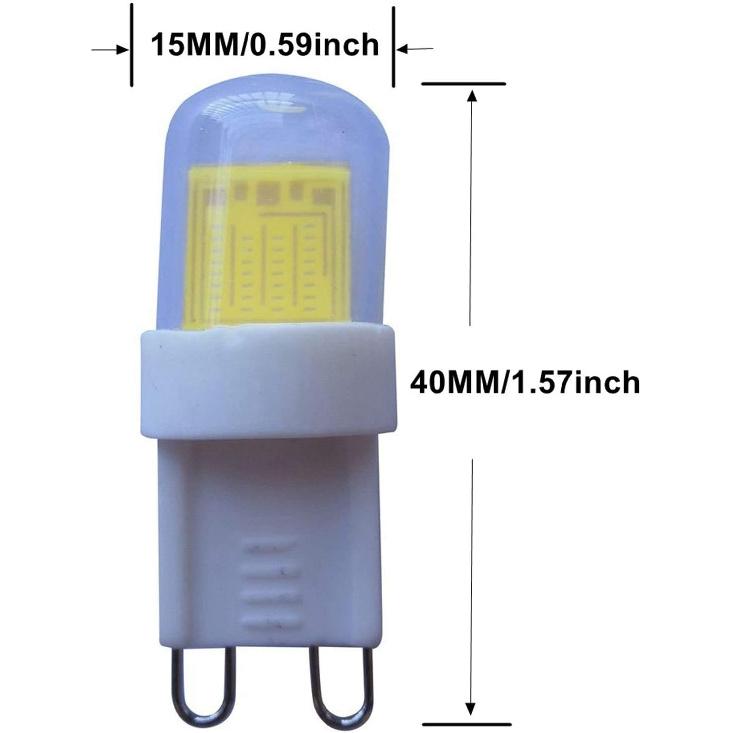 6-Pack 12V G9 LED Lamp 3W 250 Lumens, No Flickering and 3000k Warm White/Cool White 6000K Low Voltage G9 LED Bulbs, 360 ° Beam Angle, Not Dimmable