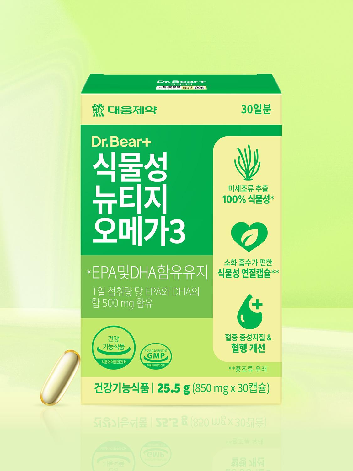 

Daewoong Pharmaceutical rTG Omega-3, 30 Capsules (30-Day Supply) 1ea