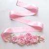 Creative Wedding Flower Waistband Rhinestone Beaded Floral Applique Sash  Bridal Dress Accessories