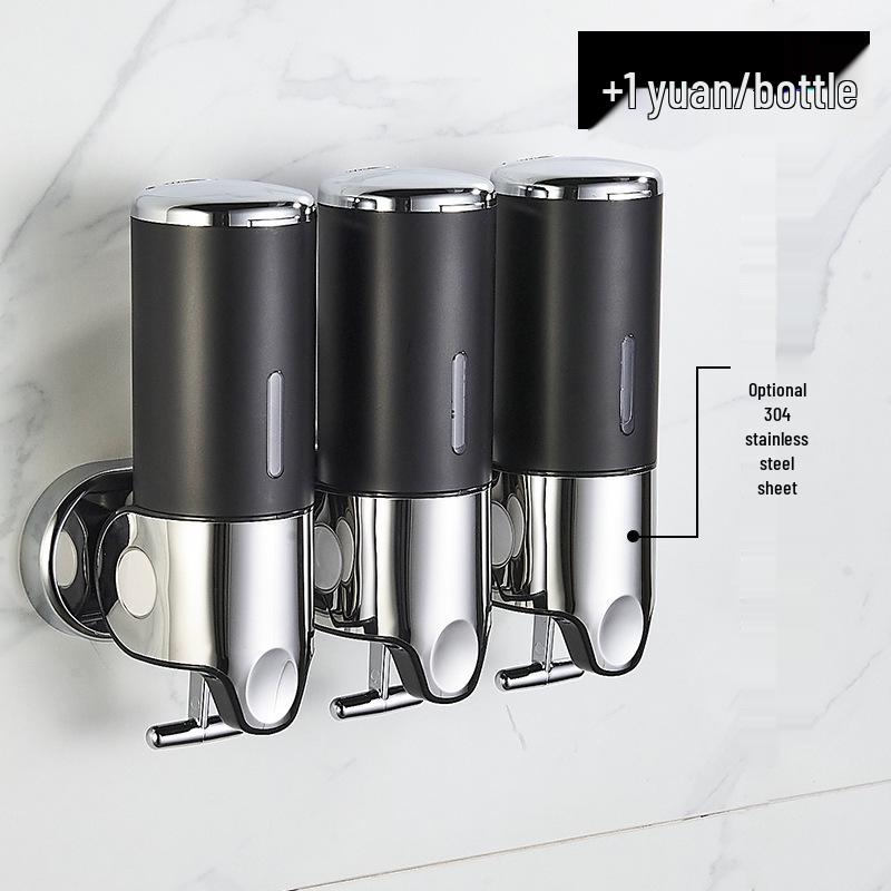 

Wall-Mounted Soap Dispenser for Hotels Gunmetal Gray 1-bottle 500ml