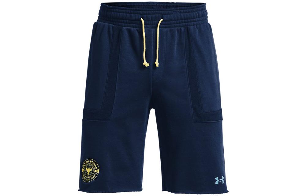 Under Armour Men s Project Rock Heavyweight Terry Shorts Dark Blue 1370454-408 L