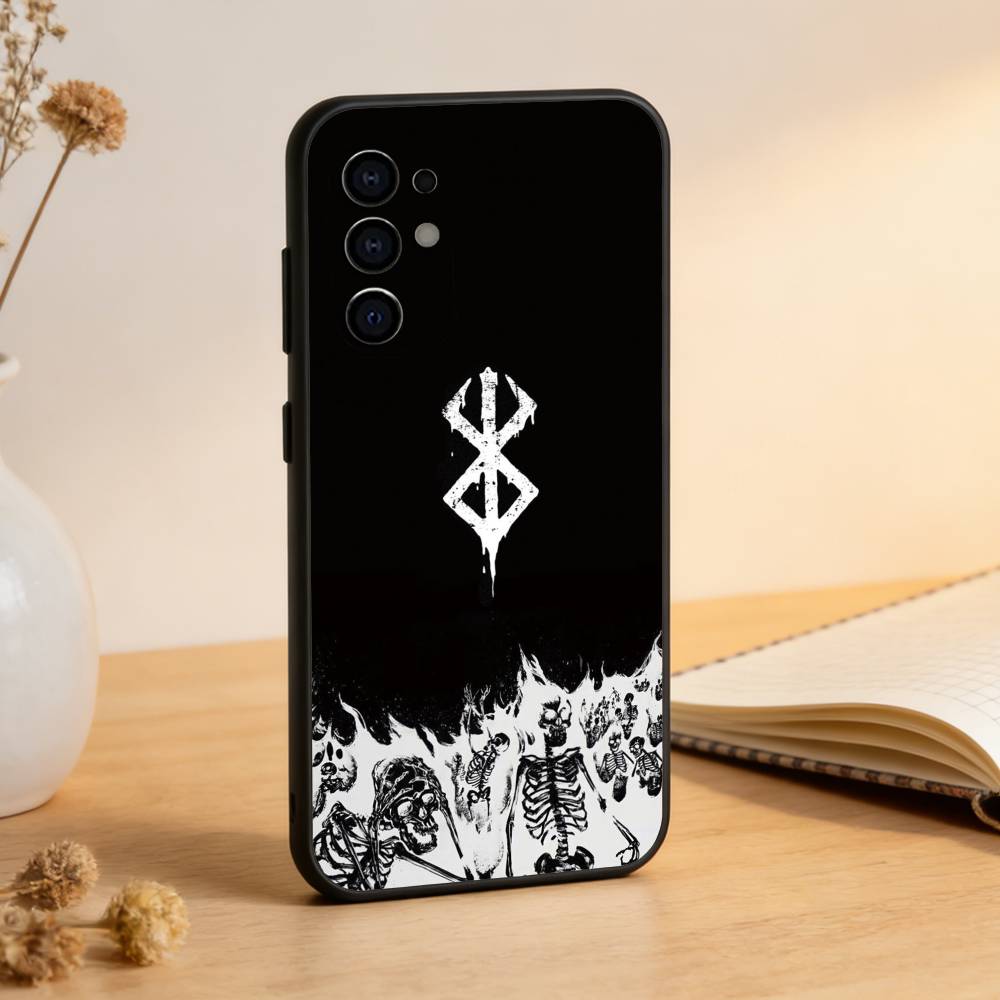 Berserk Guts Anime Telefoonhoesje Voor Samsung S25,S24,S21,S22,S23,S30,Ultra,S20,Plus,Fe,Zwart Zacht Siliconen Hoesje
