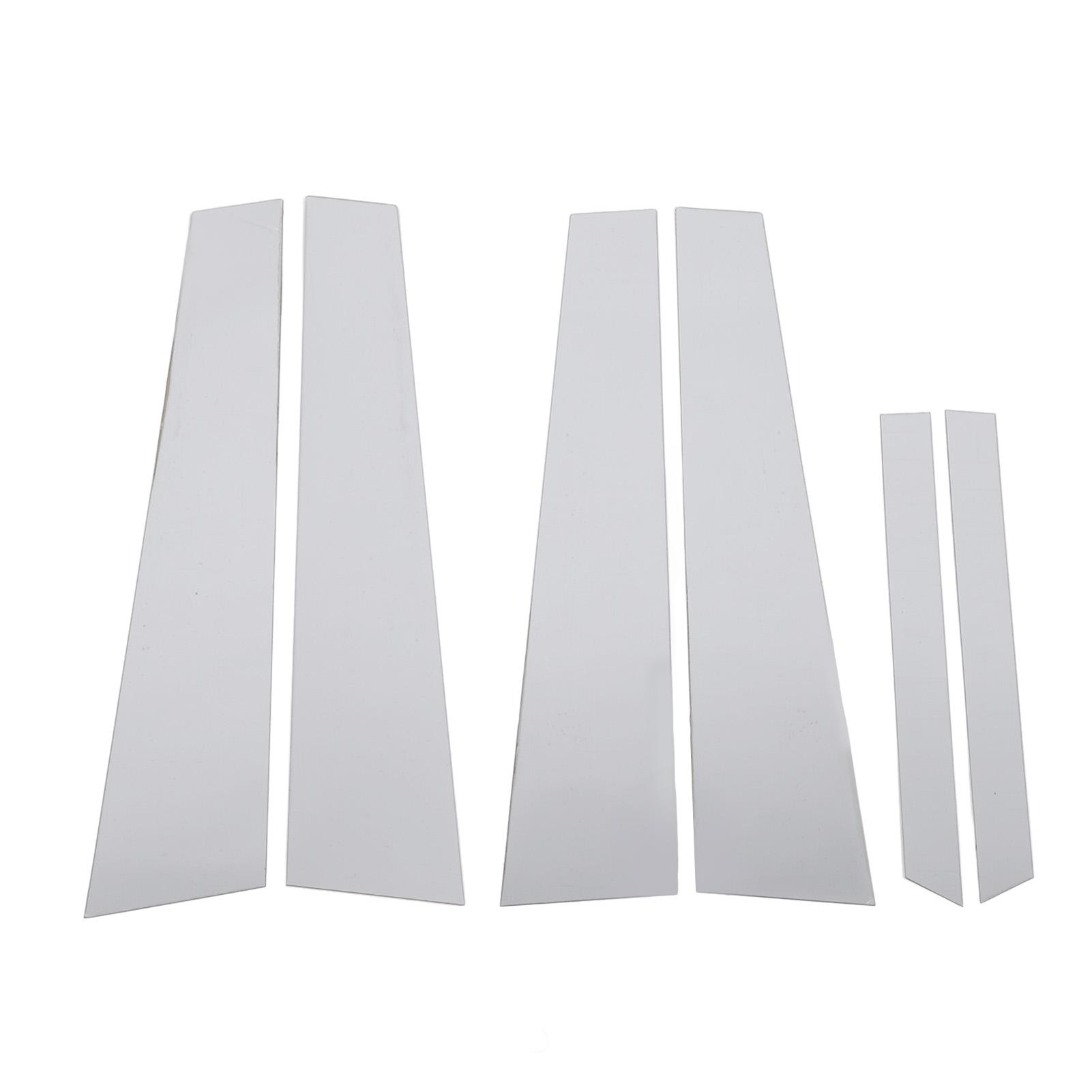 

6 шт. Накладка на столб с зеркальной отделкой, хромированная, устойчивая к погодным условиям, отделка столба для двери, окна