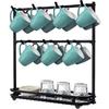 FANGSUN Large Coffee Mug Holder Stand Countertop, Tree Rack for 14 Mugs, 2 Tier Counter Display Storage, Metal Wire Tea Cup Holder for Coffee Station