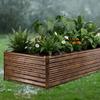 Galvanized Raised Garden Bed, 240 X 120 X 62 Cm, Rectangular Metal Planter Box Outdoor, Bottomless Elevated Planting Box with Gloves, Alu-Zinc, for