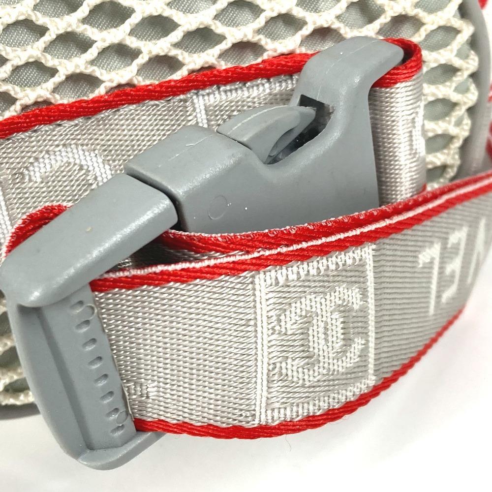 CHANEL Sports Logo mini Bag cylindrical pouch Shoulder Bag Nylon White/Red