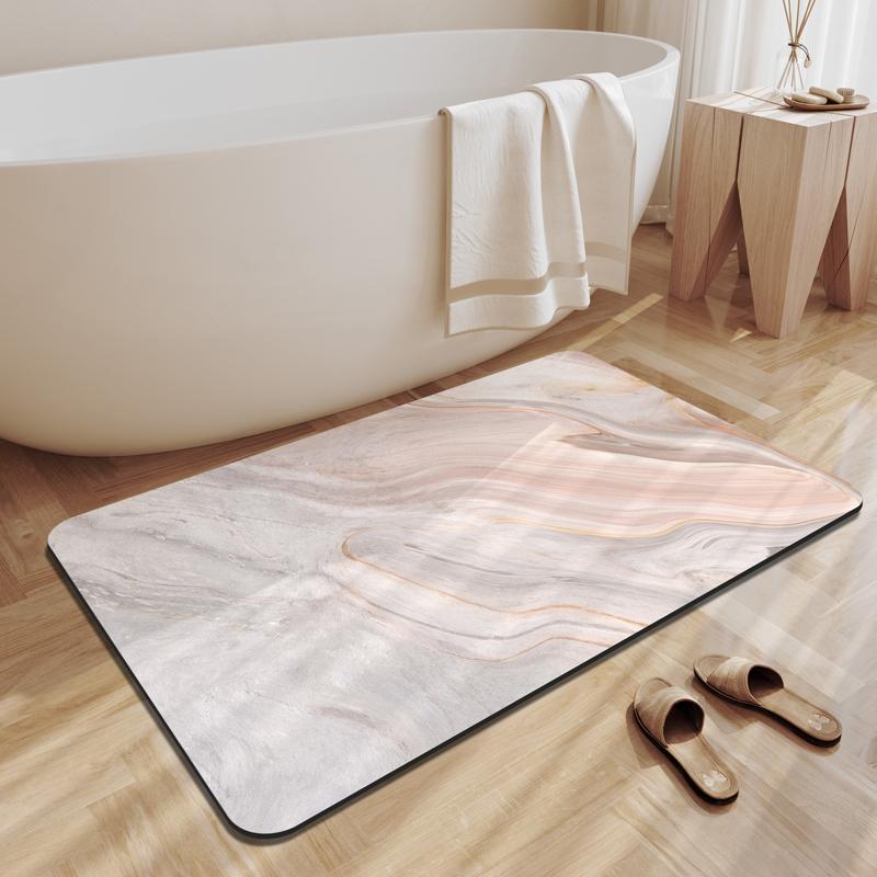 

Коврик для ванной комнаты Супервпитывающий коврик для ног Нескользящий Быстросохнущий Коврик для душа Туалетный ковер Придверный коврик Стираемый 40cmx60cm