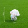 4Pcs Cute Happy Puppy Resin Figures For Micro Landscape Terrarium Car Dashboard Desk Decor Diy Craft