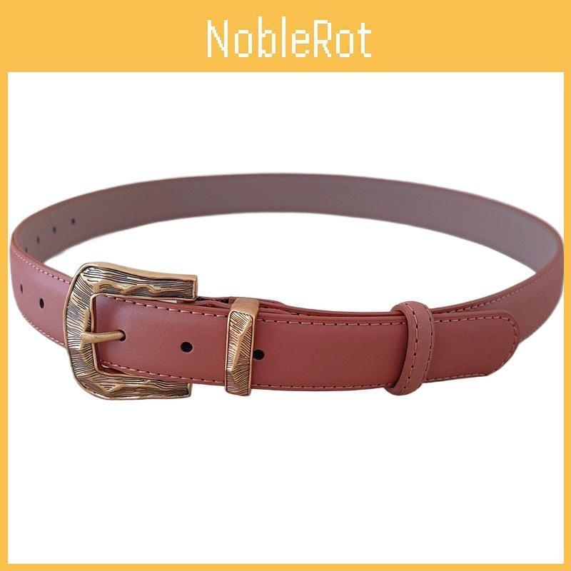 Color Leather Solid Belt For Women With Metal Pin Closure For Outfits Casual