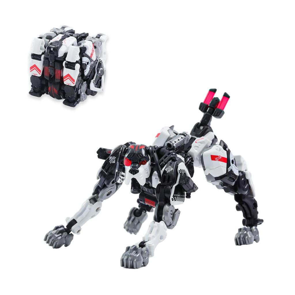 52TOYS BEASTBOX BB-51C JAWLIET Transforming Action Figure, Cube to Rottweiler Mecha Beast, Painted, Highly Articulated, No Batteries, Ideal Gift