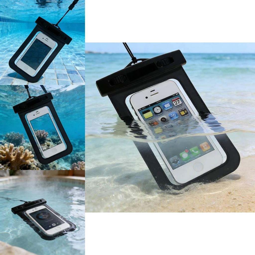 Borsa Impermeabile da Esterno con Cornice Trasparente in PVC per Appassionati di Nuoto e Arrampicata