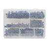 700pcs/set Self-Tapping Screw Assortment Kit Carbon Steel High Hardness Self-drilling Screw Wear-resistant Fully Threaded