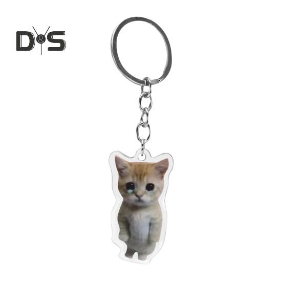 

Брелок-подвеска в виде мультяшного кота 2D акриловый толстый ремень с застежкой-лобстером брелок для автомобиля сумка аксессуары подарок на рождественскую вечеринку B