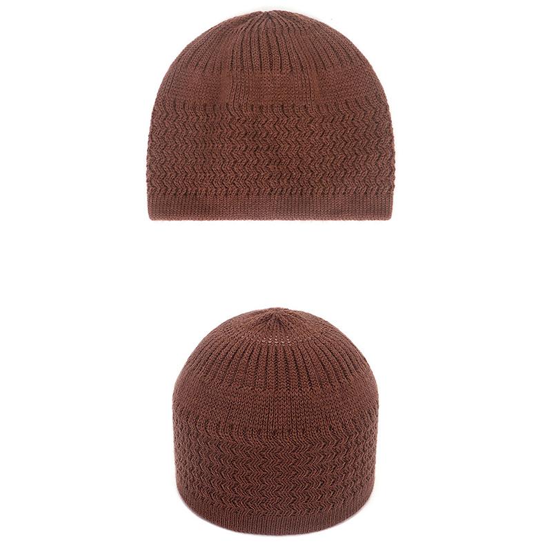 

Winter Knitted Muslim Men Prayer Hats Warm Male Beanies Cap Islamic Ramadan Je Kippah Homme Hat Unisex Wrap Head Cap коричневый