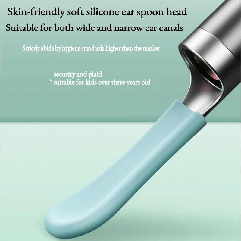 Wireless Ear Wax Removal Tool with Camera Safe Silicone Ear Cleaner for Kids Adults Visual Otoscope Endoscope Earpick