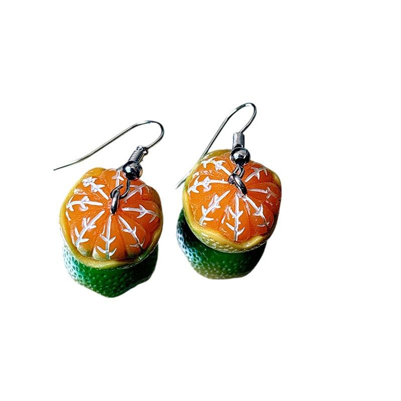 Quirky Orange Pendant Earrings - European & American Fashion Fruit Jewelry