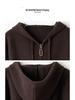 Autumn/Winter Retro Wool Hooded Short Coat with Zipper