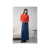 AZUL DENIM Overlap Long Skirt BLU