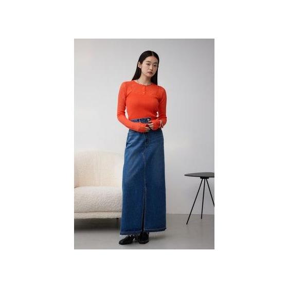 AZUL DENIM Overlap Long Skirt BLU