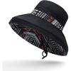 Women Wide Brim Sun Hats Metal Wired Edge Summer UV Protection Beach Fishing Hat for Hiking Garden Travel Chin Strap