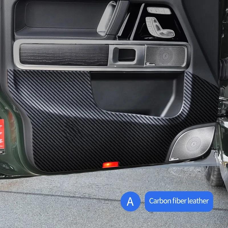 4Pcs Leather Car Door Anti Kick Pads Protection Film Trim Sticker Accessories Car Accessory For Mercedes-Benz G-Class
