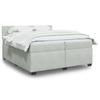VidaXL Slatted Bed Base and Mattress Light Grey 200x200cm Velvet 3288702