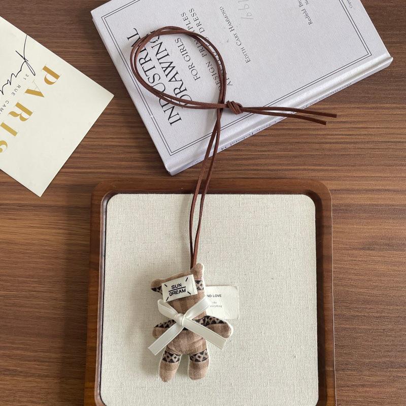 Collier pendentif animal de dessin animé coréen fait main pour enfants